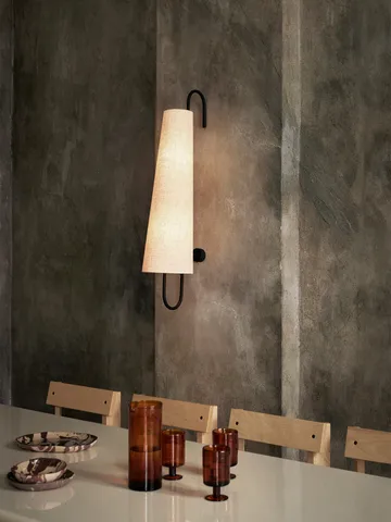 Ancora wall lamp - Black-Natural - Ferm Living
