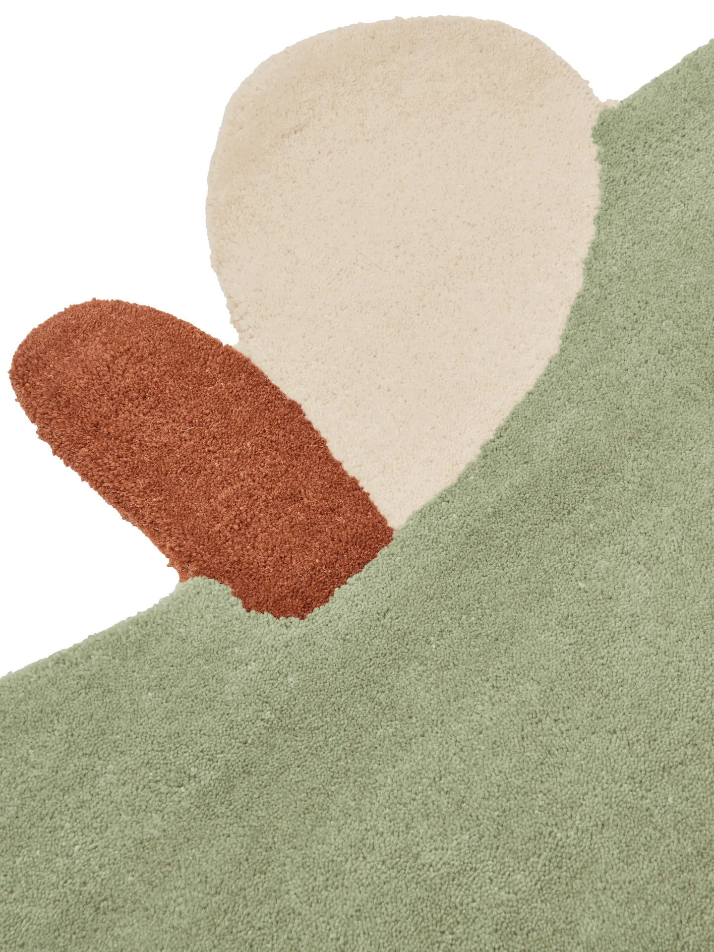 Apple tufted rug, Tea Green, 110x110 cm Ferm Living