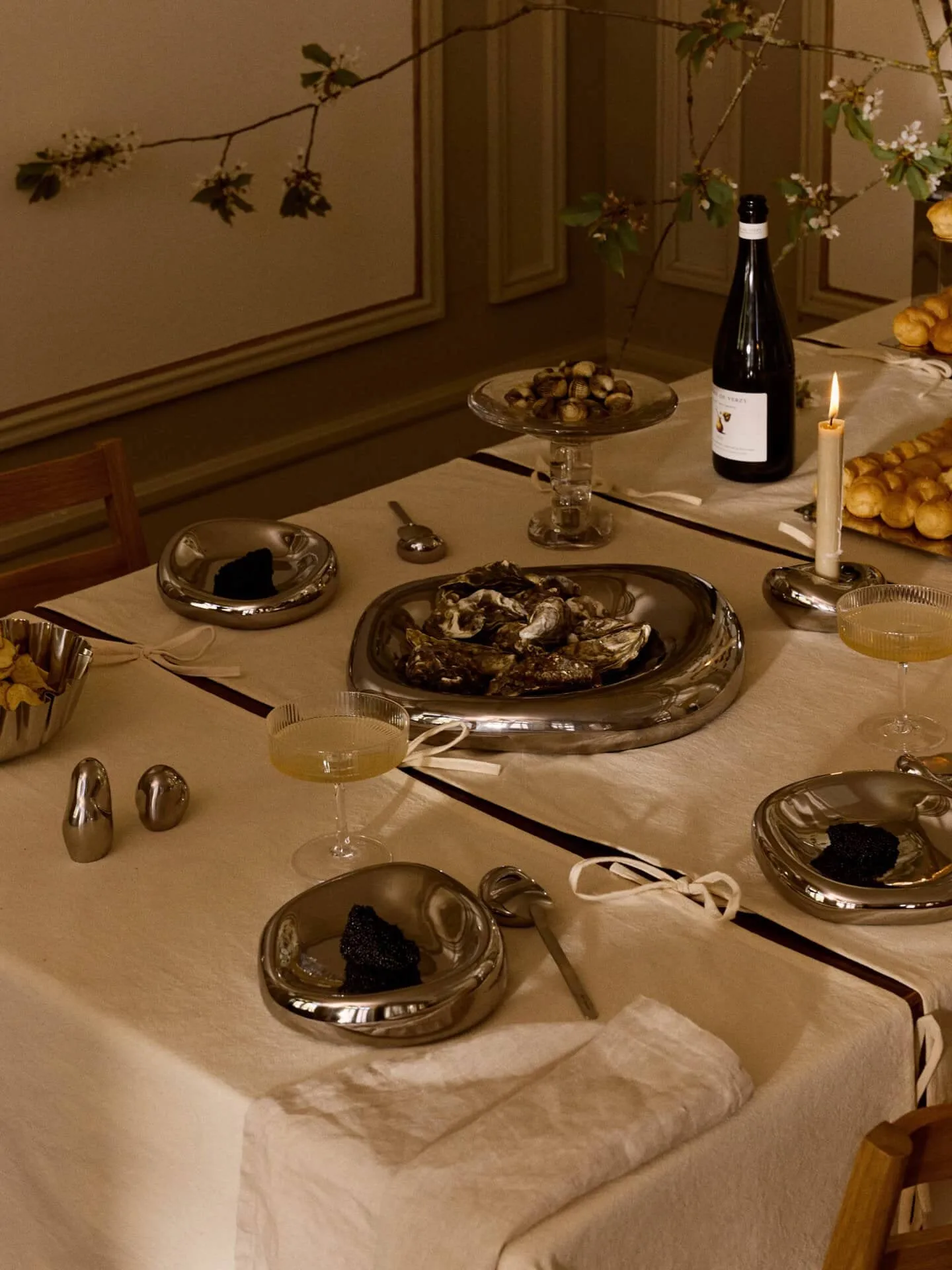 Bellure candleholder, Silver Ferm Living