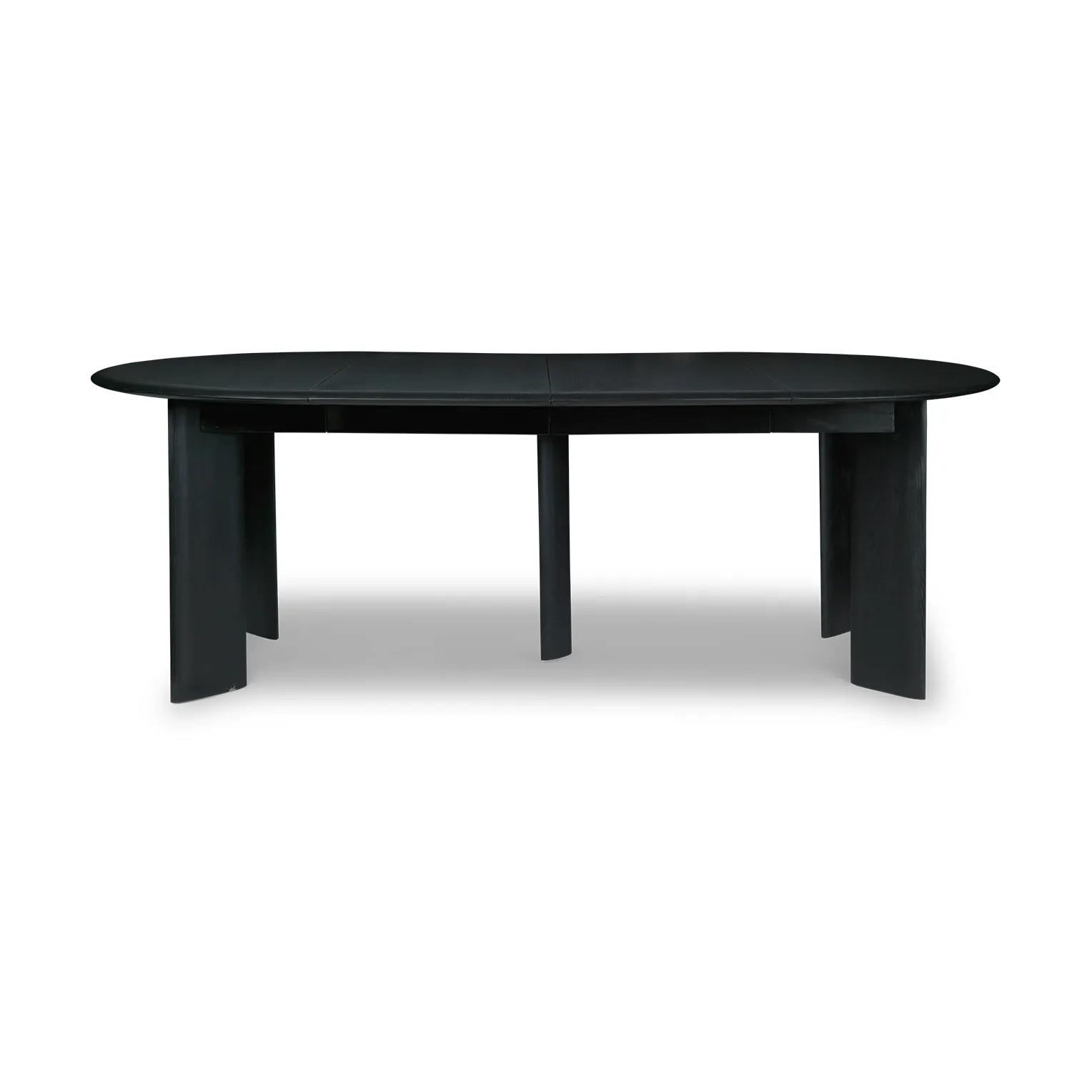 Bevel Extendable dining table, Black-oiled beech, incl. 2 extension leaf Ferm Living