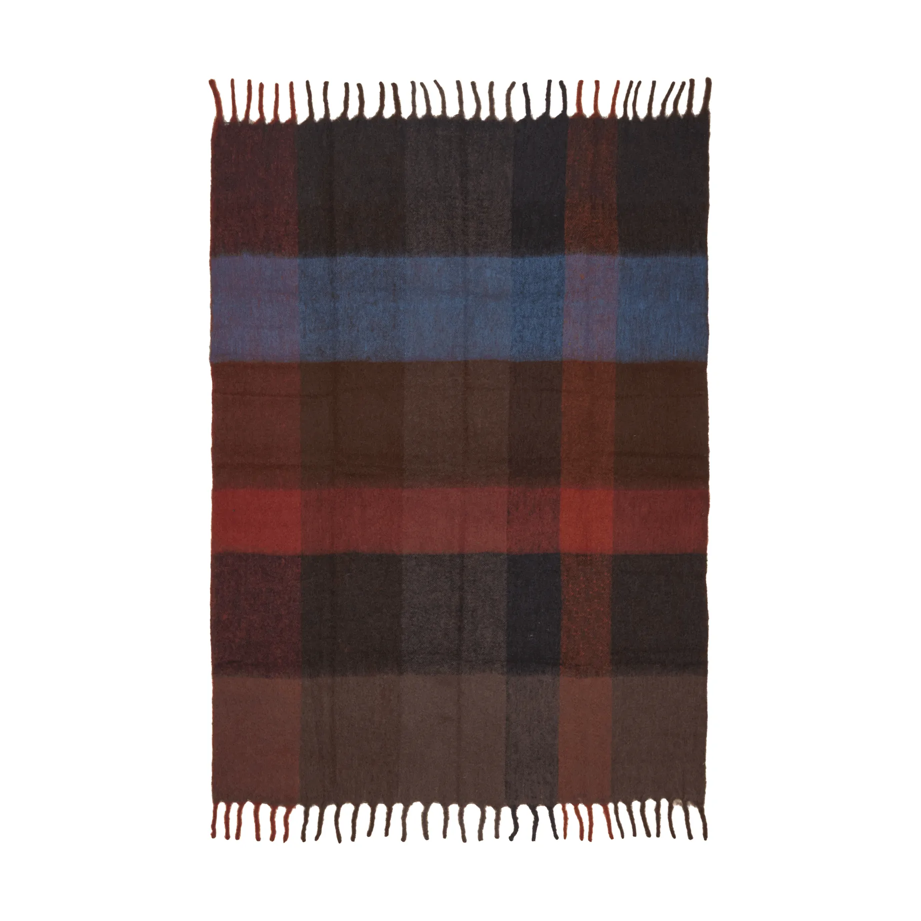 Blur mohair throw, Dark chocolate-oxide red, 130x170 cm Ferm Living