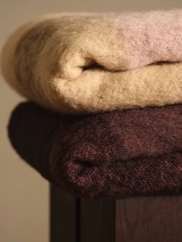 Blur mohair throw - Dark chocolate-oxide red, 130x170 cm - Ferm Living