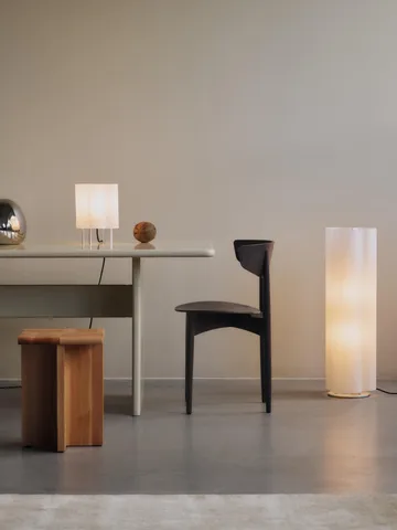 Boe floor lamp 80 cm - Silver-natural - Ferm Living