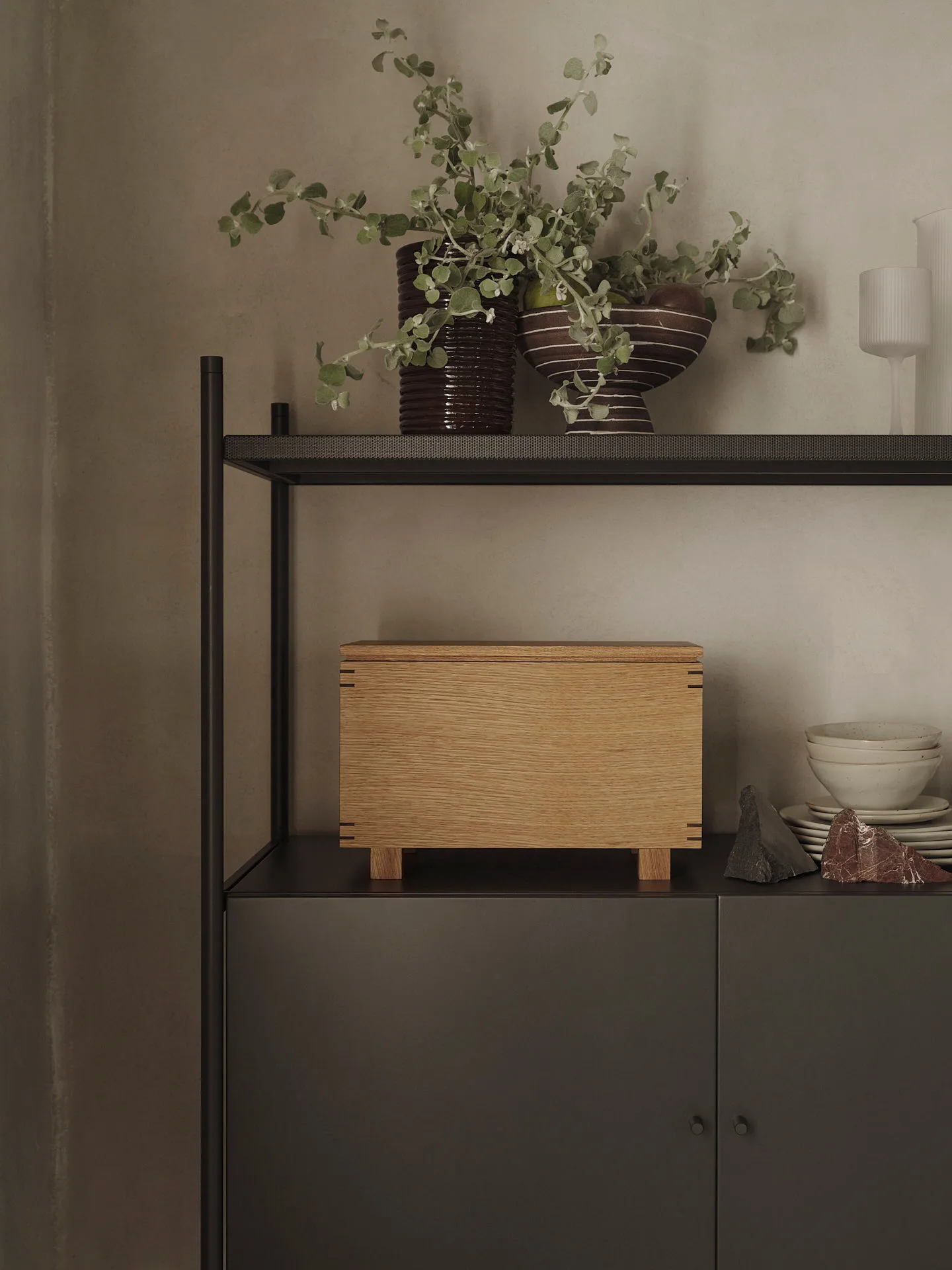 Bon wooden box 19x35 cm, Oiled oak Ferm Living