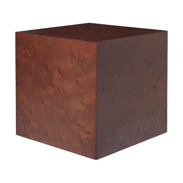 Burl Cube side table 40x40 cm - Dark stained - Ferm Living