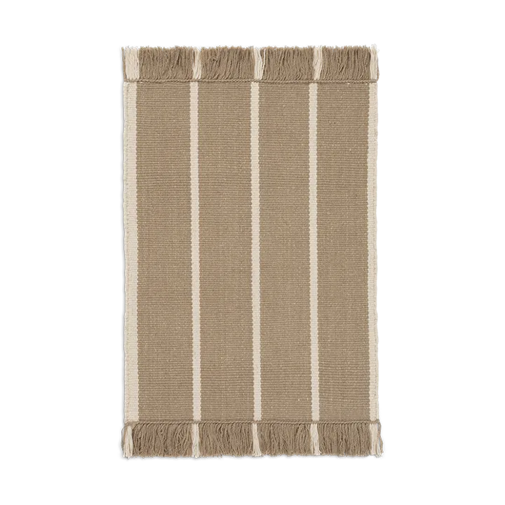 Calm kelim door mat - Dark Sand, Off-white, 50x70 cm - Ferm Living