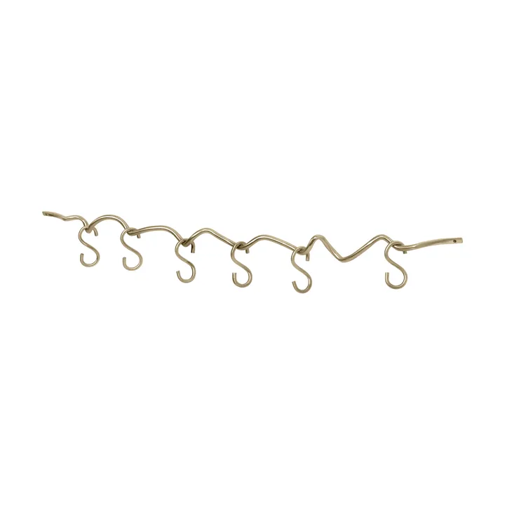 Curvature wall rail incl. 6 hooks - Brass - Ferm Living