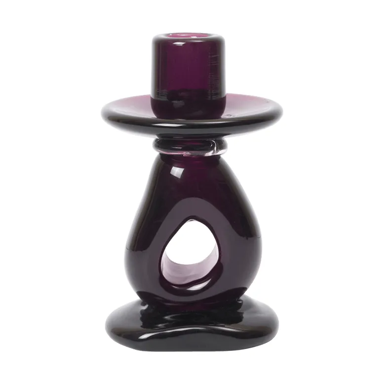 Damo candle holder 16 cm, Dark grape Ferm Living