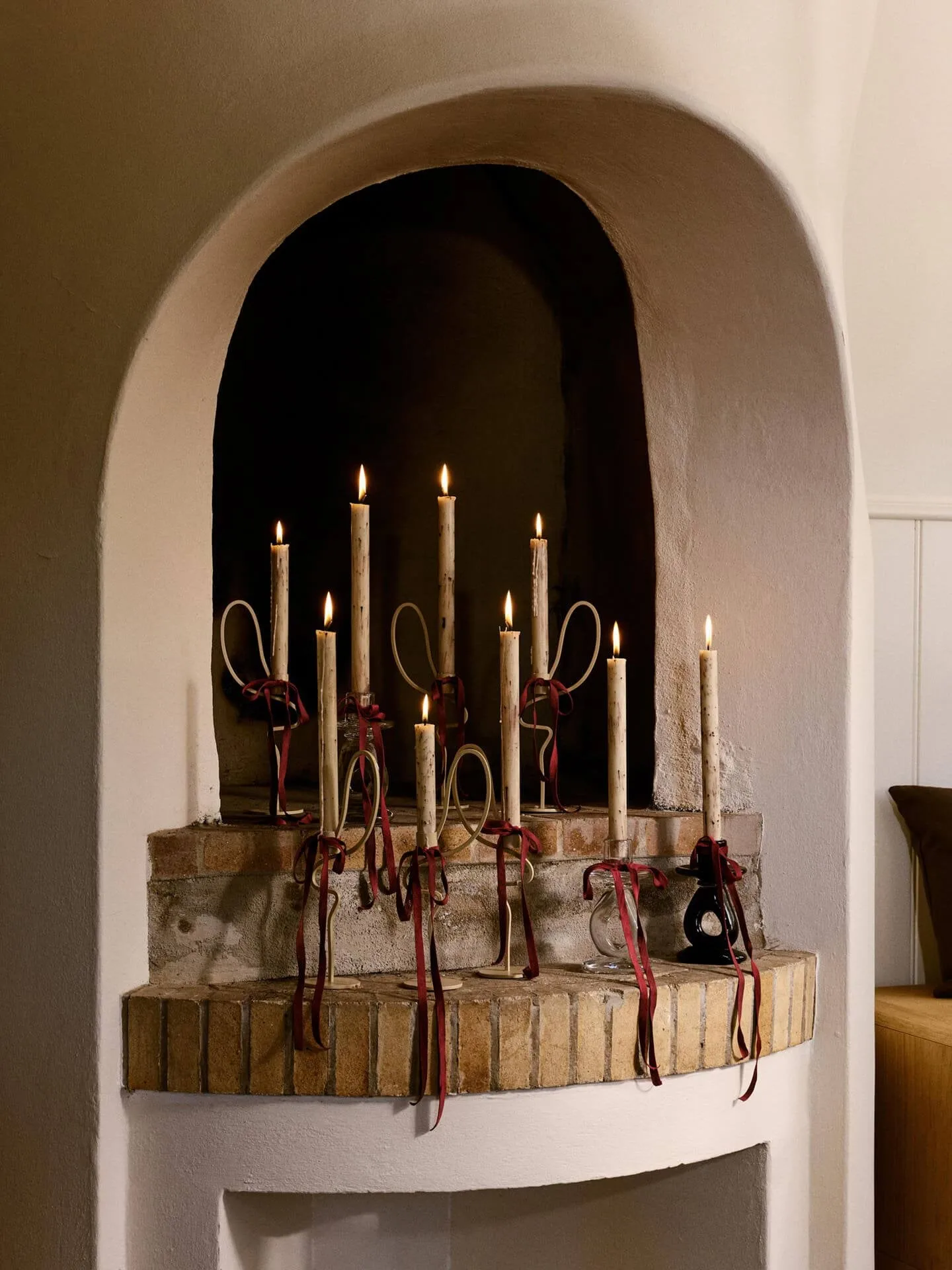 Damo candle holder 16 cm, Dark grape Ferm Living