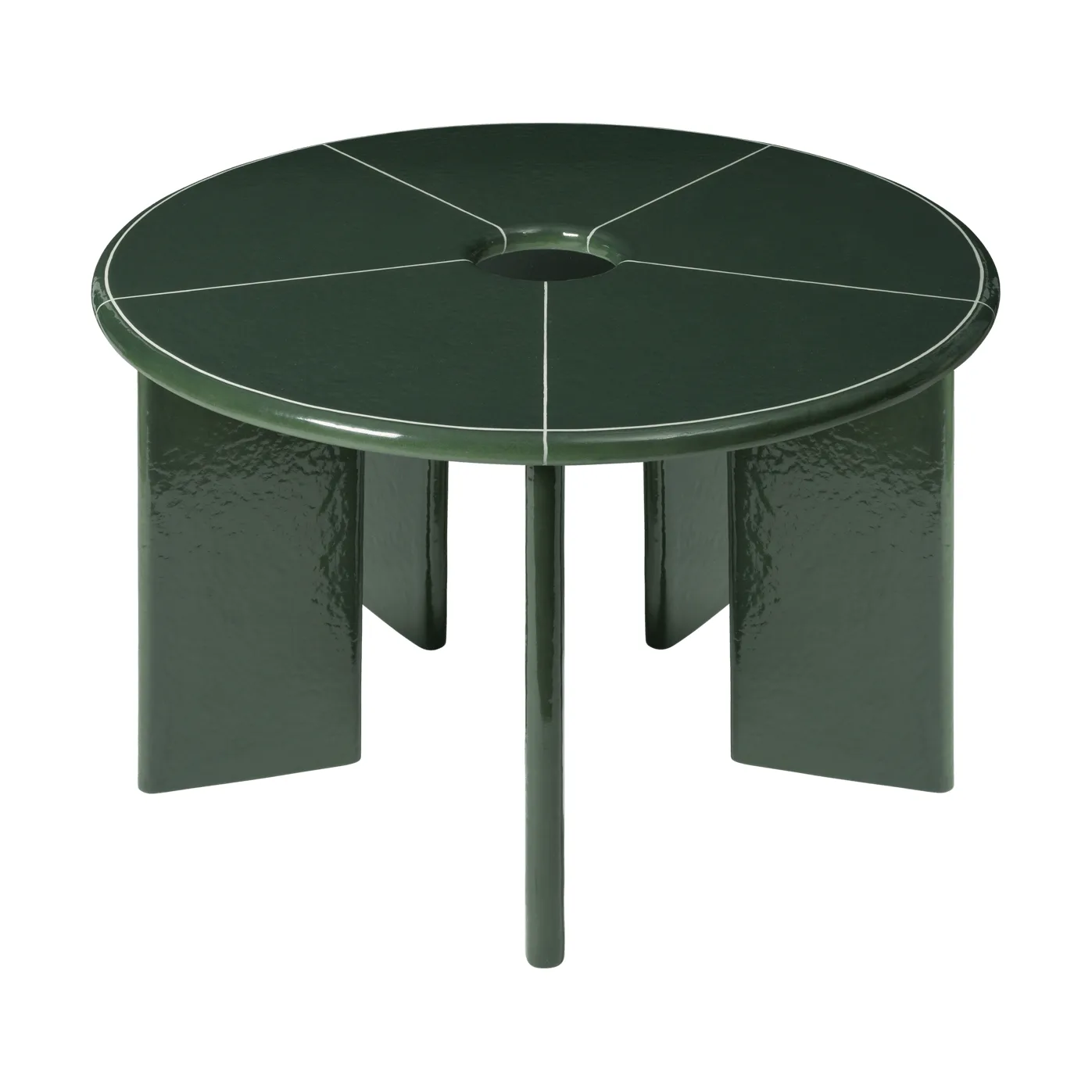 Deya dining table, Dark green, Ø120x75 cm Ferm Living