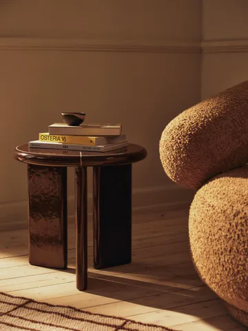 Deya side table Ø47x45 cm - Chestnut brown - Ferm Living