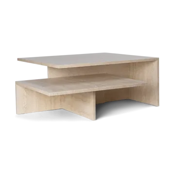 Distinct Grande Duo coffee table 133x70x35 cm - Travertine - Ferm Living