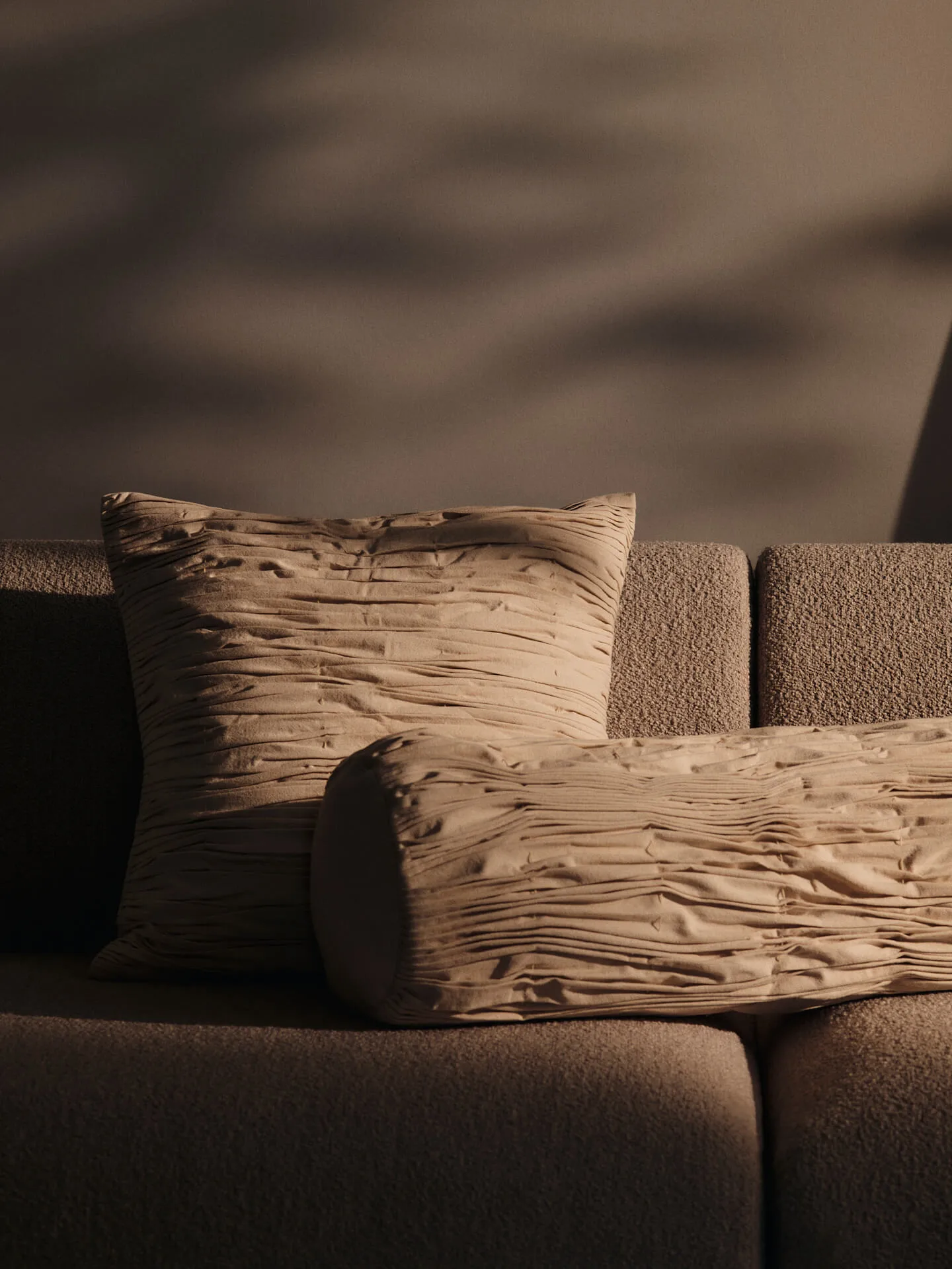 Falda smocked cushion cover 50x50 cm, Undyed Ferm Living