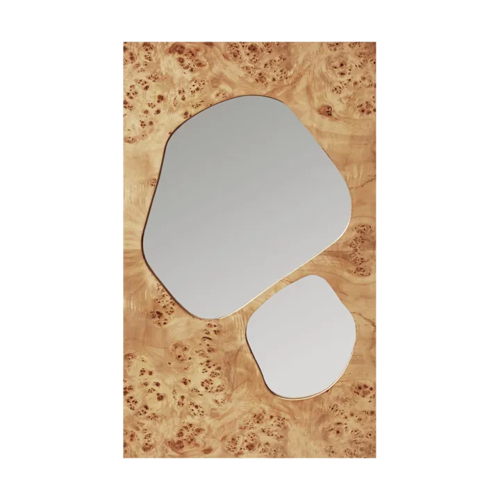 Folia mirror - Natural burl, 82 cm - Ferm Living