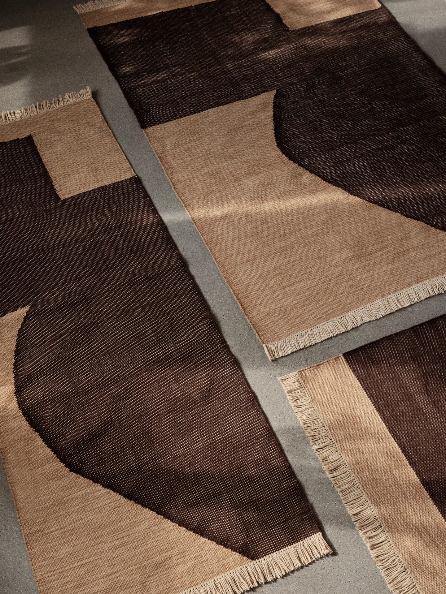 Forene carpet, Tan-Chocolate, 140x200 cm Ferm Living