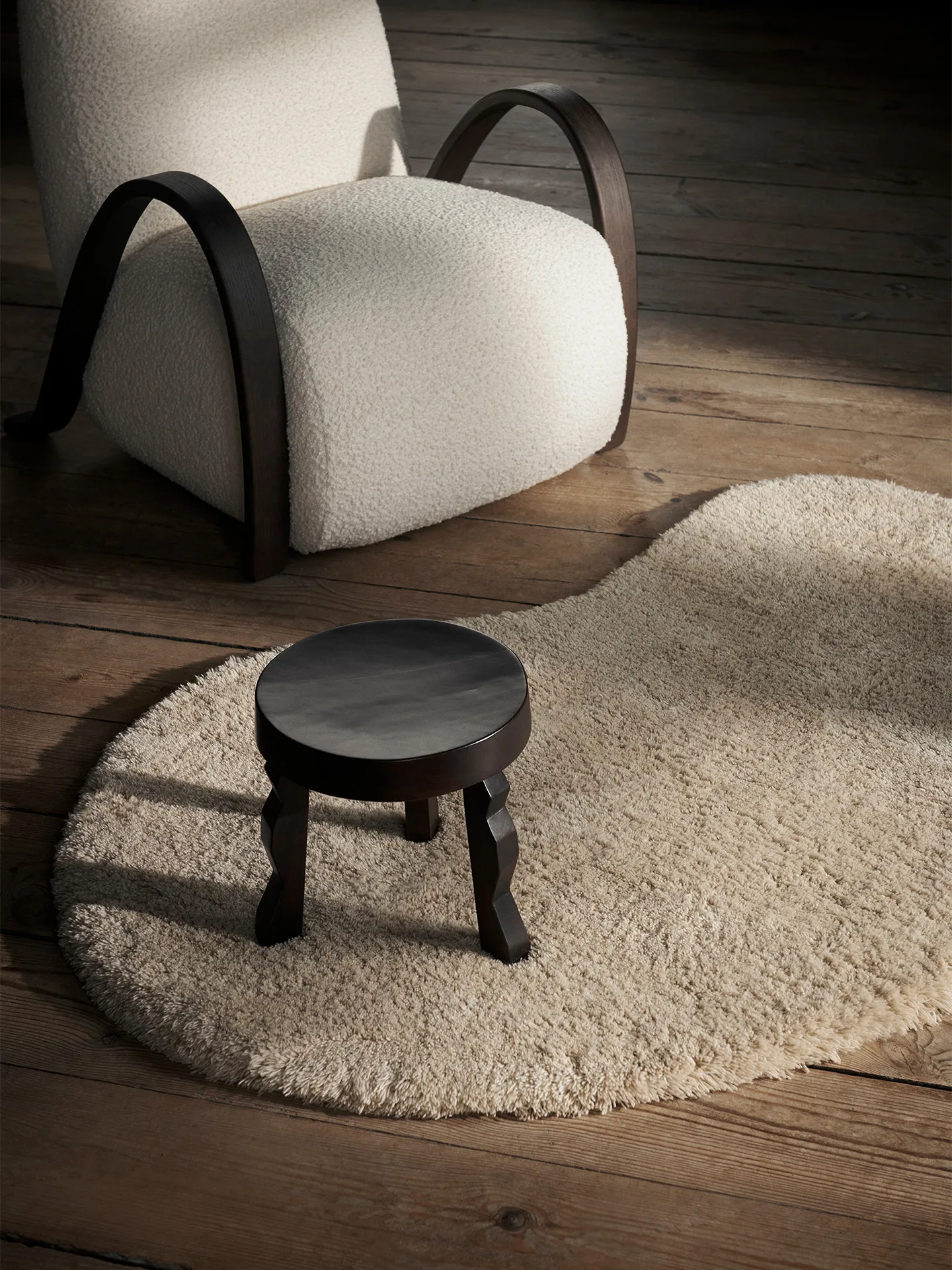 Forma wool rug 103x155 cm, Off-white Ferm Living