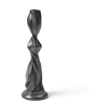 Gale candlestick 25 cm - Blackened Aluminium - Ferm Living
