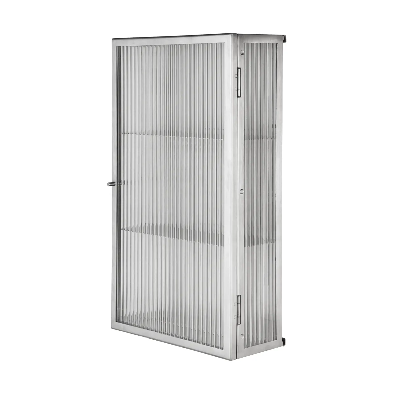 Haze wall cupboard, Reeded glass - stainless steel Ferm Living