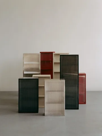 Haze wall cupboard - Reeded glass - stainless steel - Ferm Living