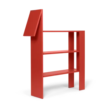 Horse bookshelf 91x111 cm - Poppy Red - Ferm Living