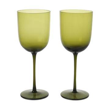 Host red wine glass 36 cl 2-pack - Moss Green - Ferm Living