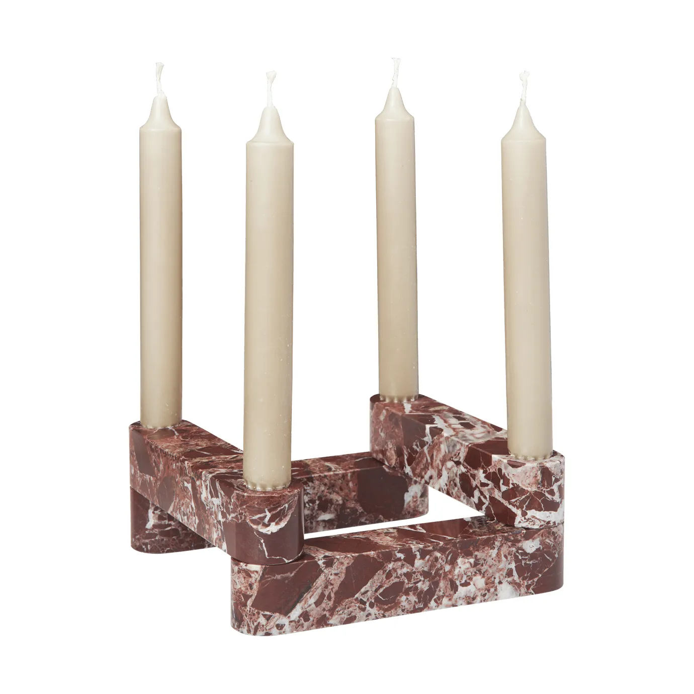 Newel module candlestick 4 pieces, Red Ferm Living
