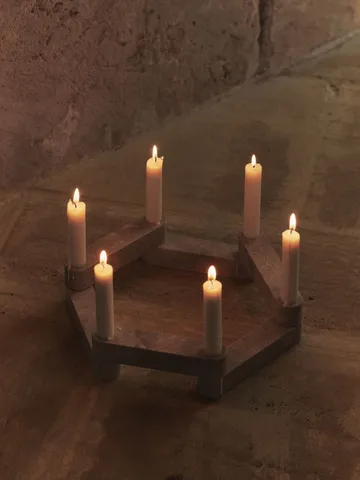 Newel module candlestick 6 pieces - Travertine - Ferm Living
