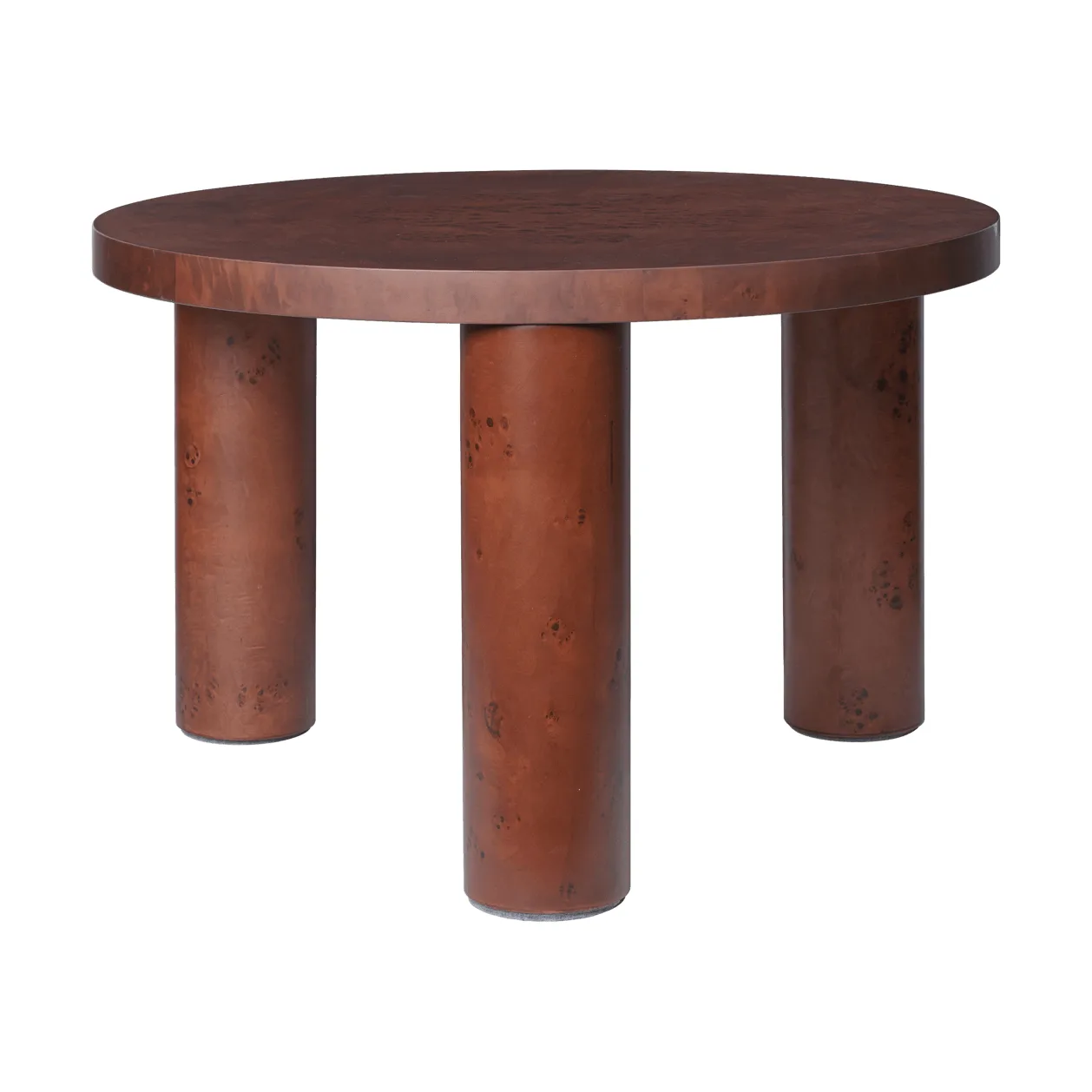 Post coffee table small 65 cm, Dark stained burl Ferm Living
