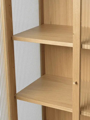 Reed display cabinet 70x155 cm - Natural oak - Ferm Living