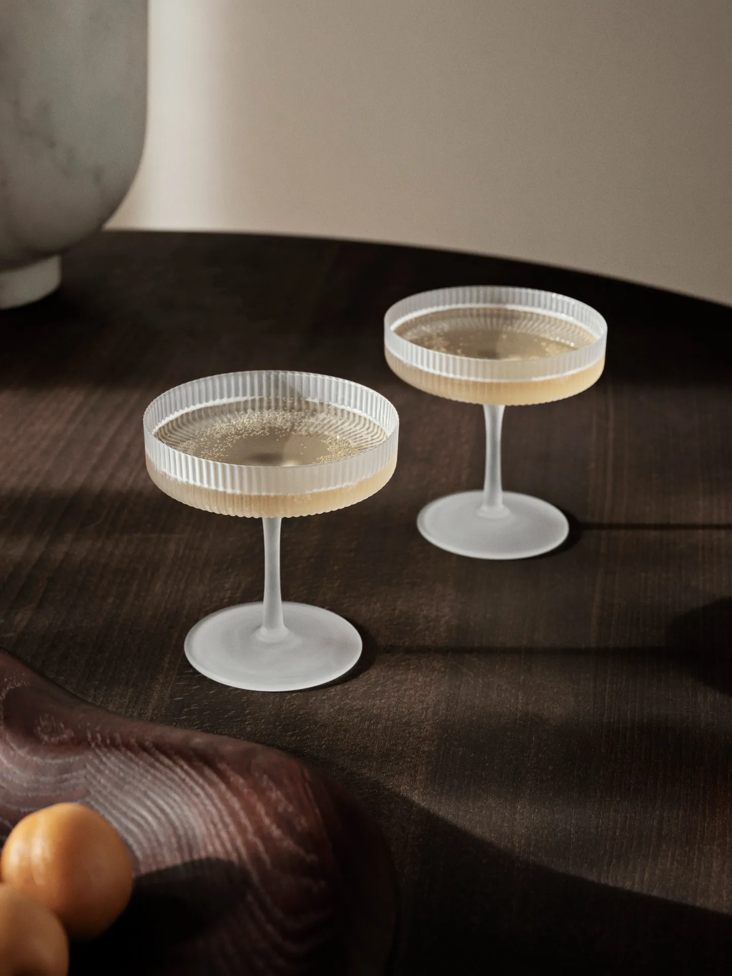Ripple champagne glass 2-pack, Frosted Ferm Living