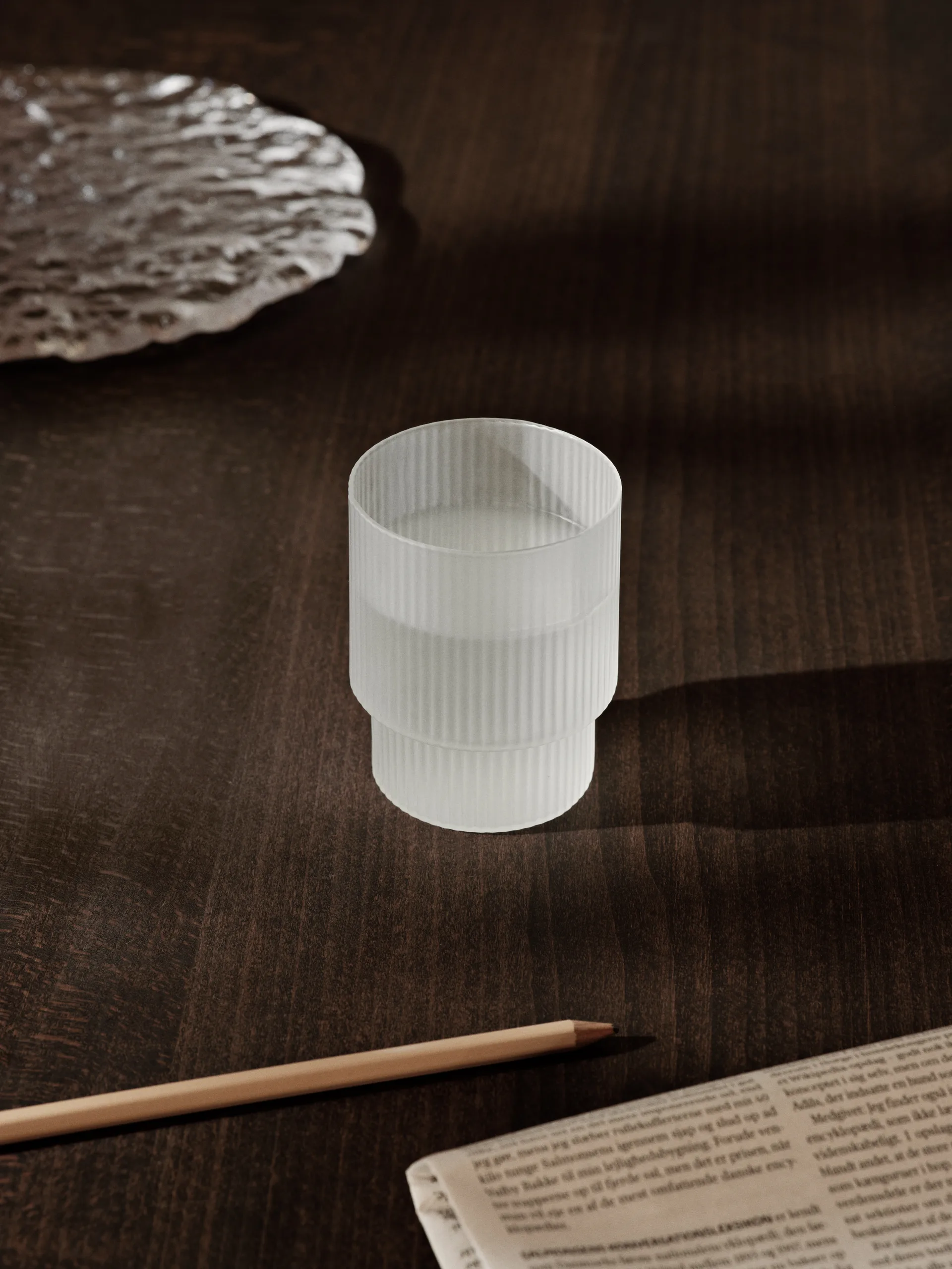 Ripple glass 4-pack, Frosted Ferm Living