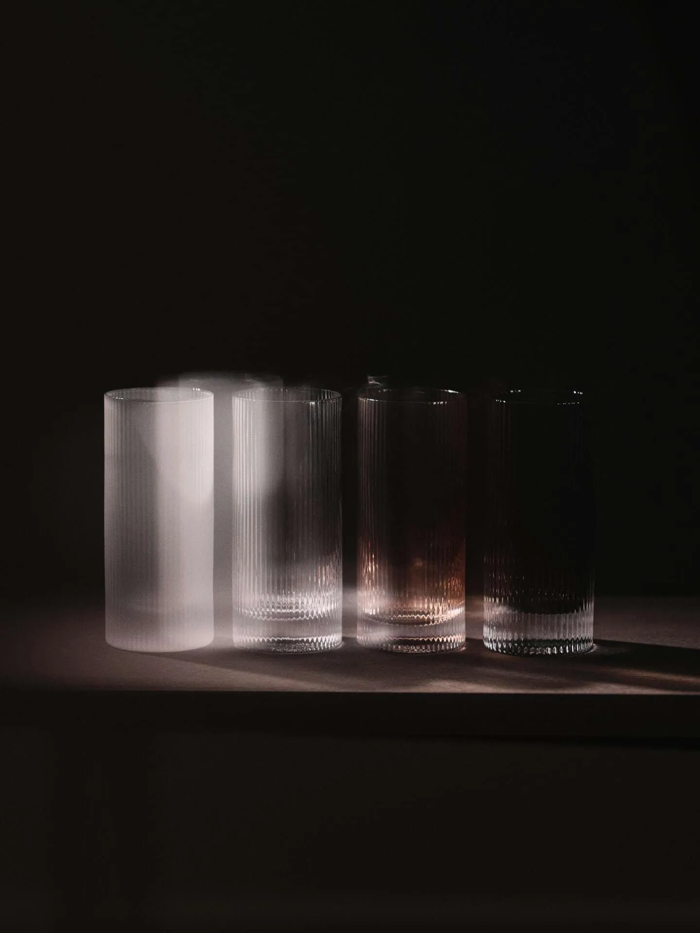 Ripple Highball glasses 48 cl 2-pack, Blush Ferm Living