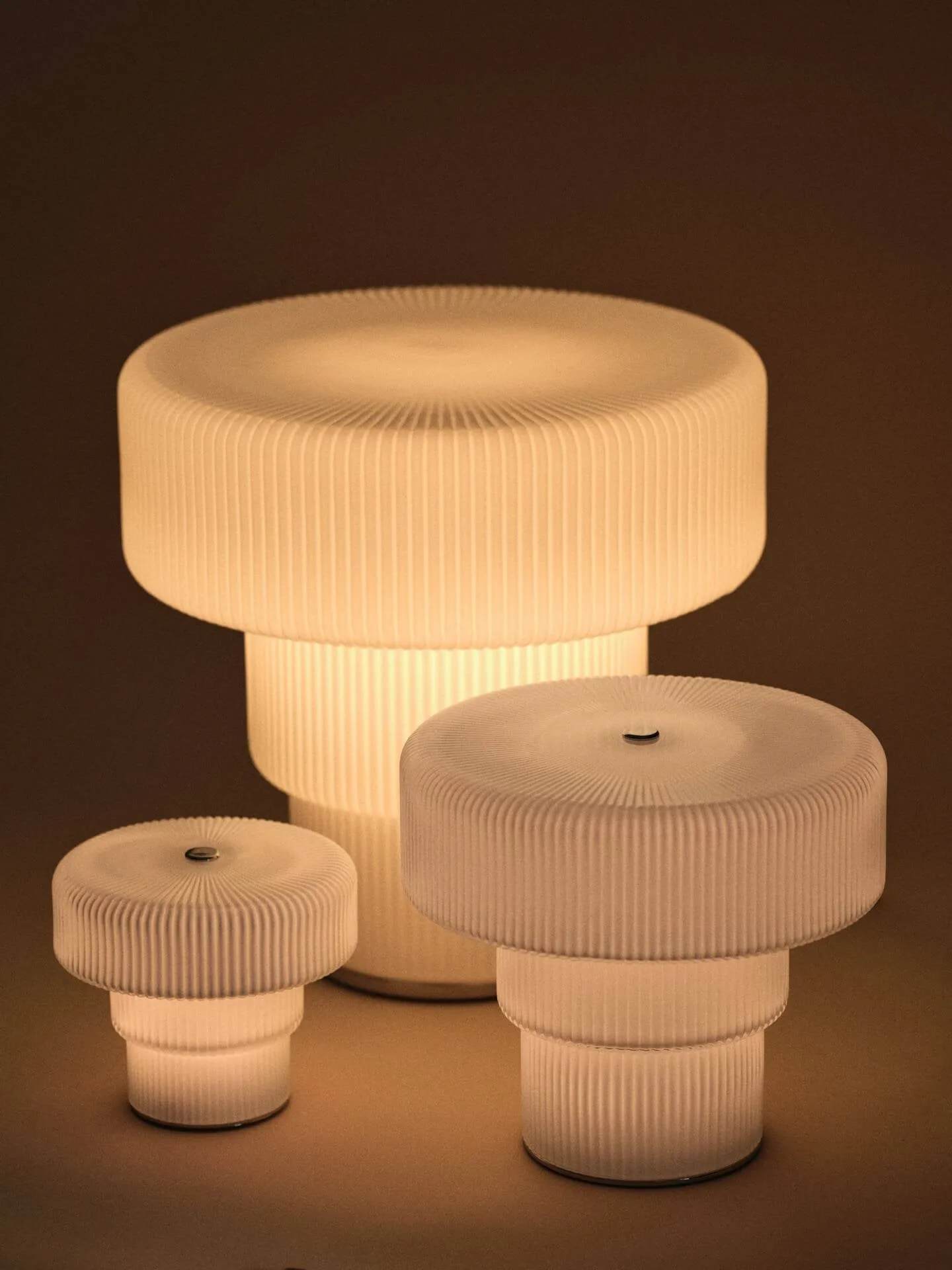 Ripple portable table lamp, White, 16.5 cm Ferm Living