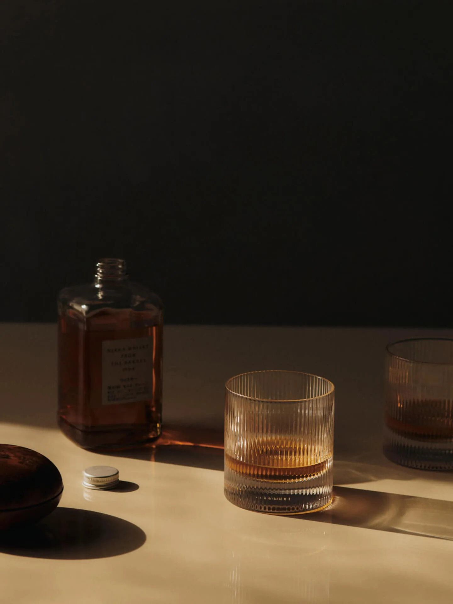 Ripple tumbler glass 25 cl 2-pack, Clear Ferm Living