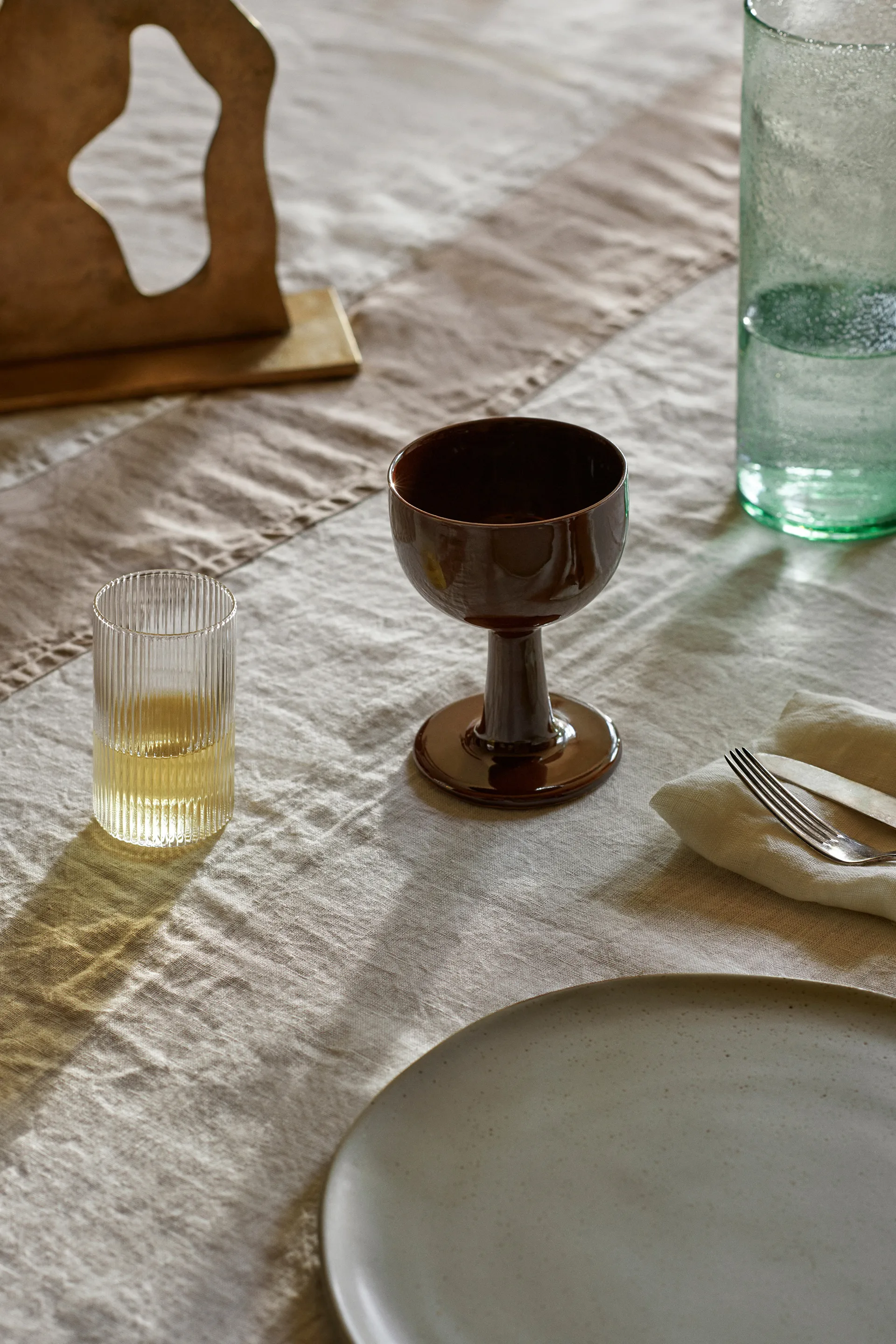 Ripple verrines serving glass 14 cl 4-pack, Frosted Ferm Living