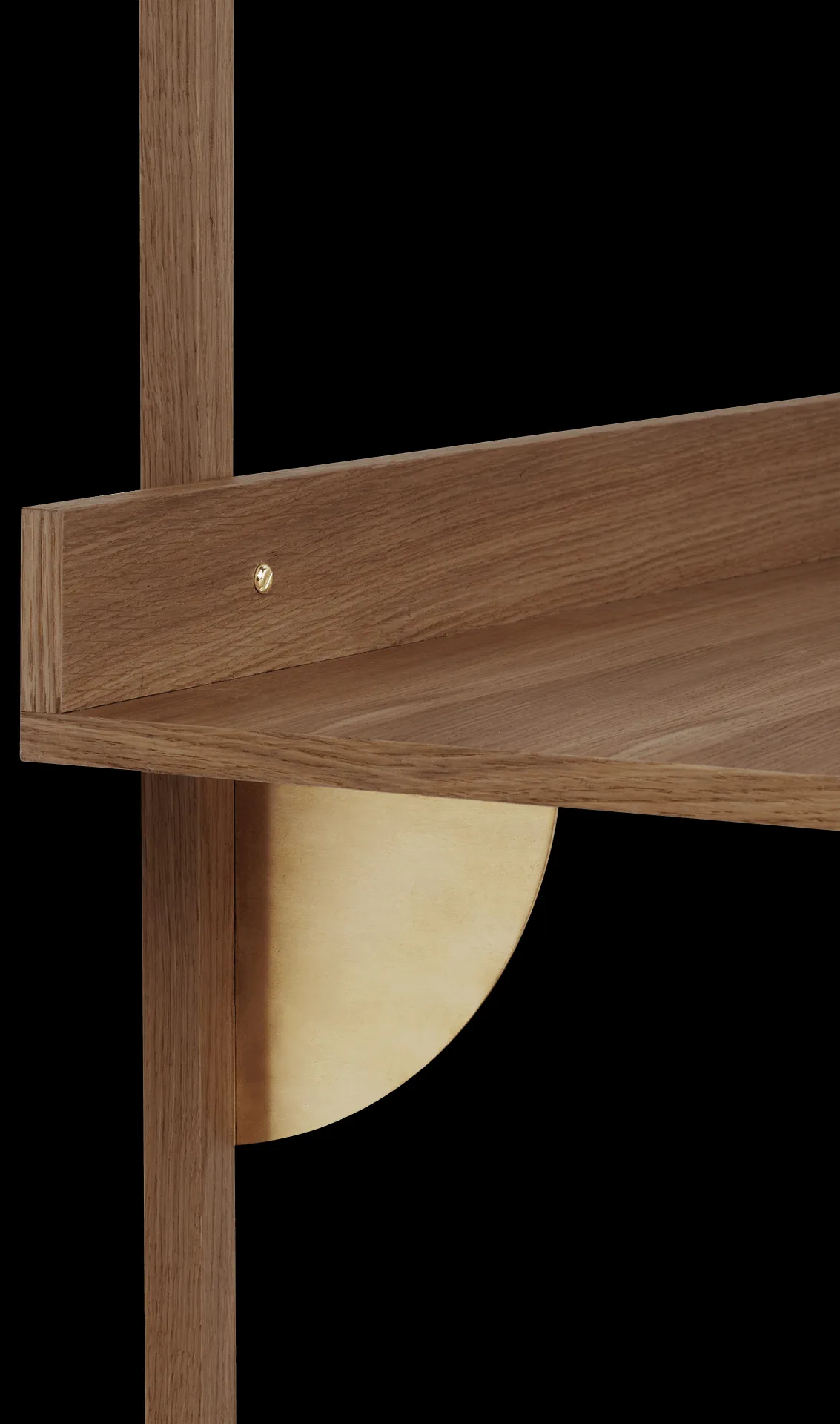 Sector desk, Smoked Oak, brass Ferm Living