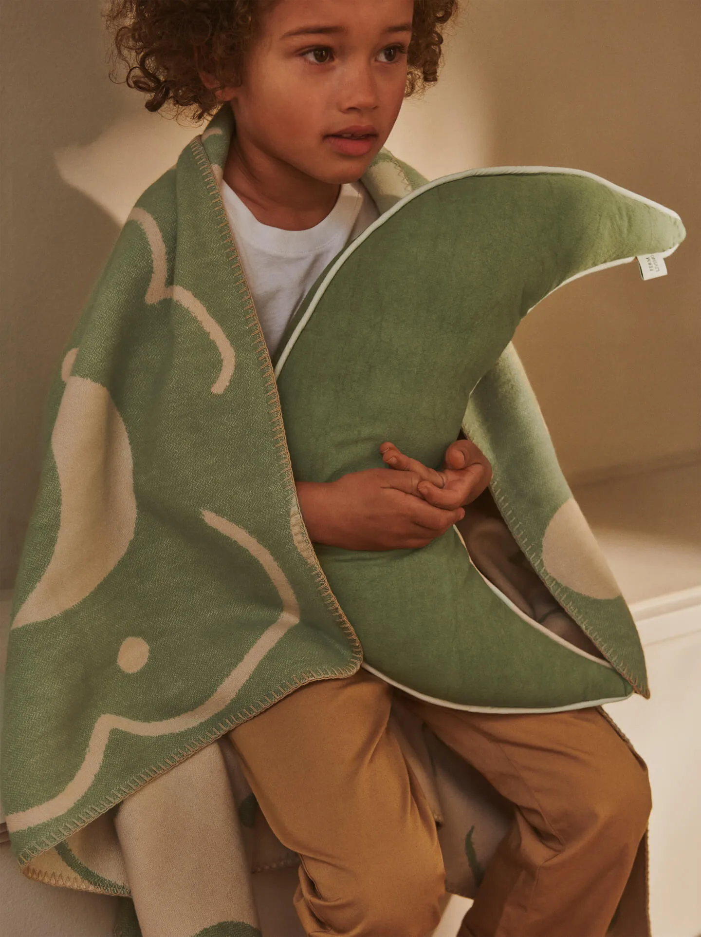 Skye blanket, Tea green-parchment, 80x120 cm Ferm Living