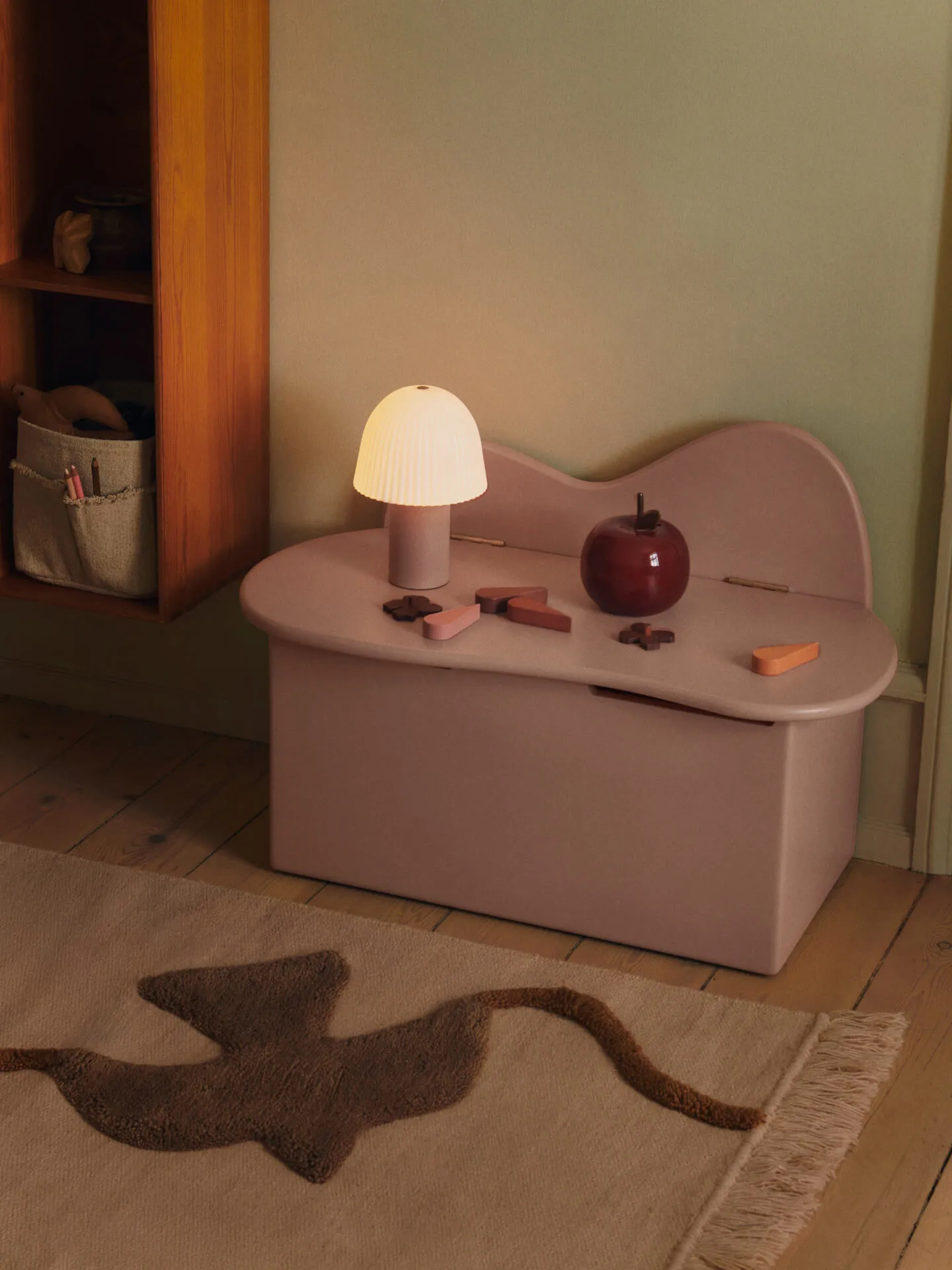 Slope bench with forvaring 75x38x51 cm, Rose Ferm Living