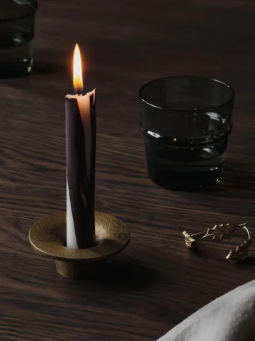 Soothe candle holder Ø8 cm - Brass Finish - Ferm Living