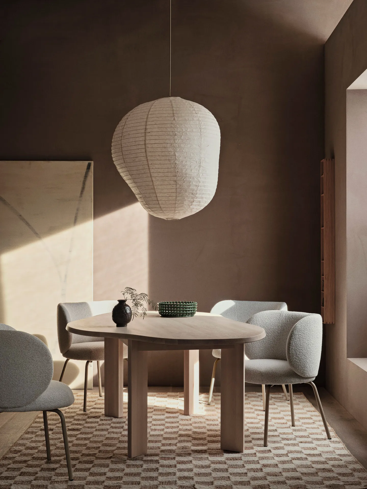 Tarn dining table 118.5x220 cm, White Oiled Beech Ferm Living