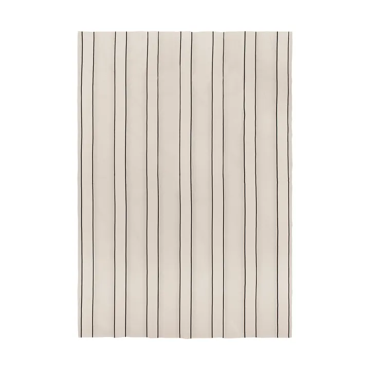 Twill bedspread - Off-white-black, 180x260 cm - Ferm Living