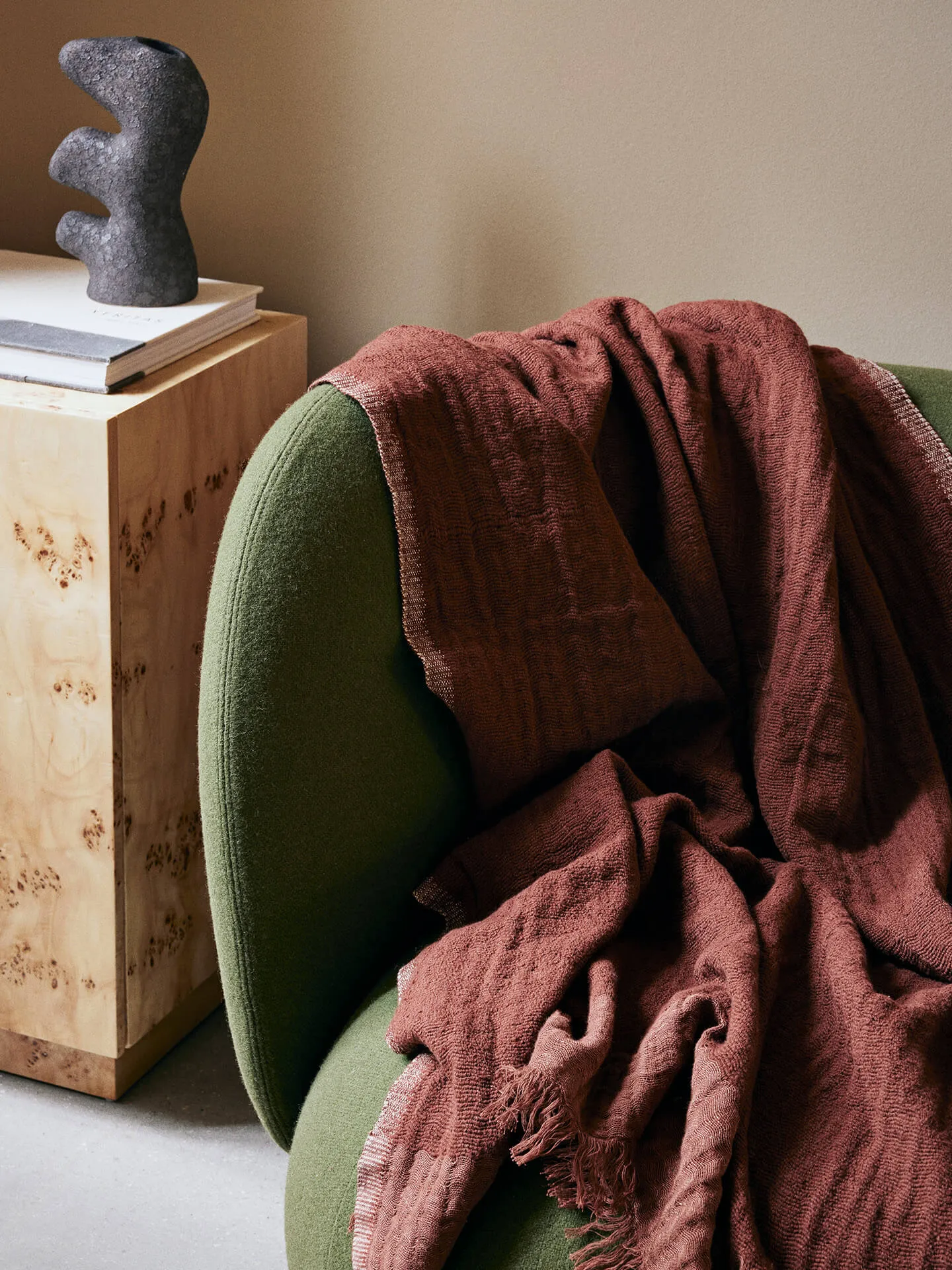 Weaver throw 120x170 cm, Red Brown Ferm Living