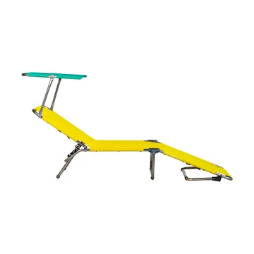 Amigo Top Pop sun lounger - Yellow-aqua green - Fiam