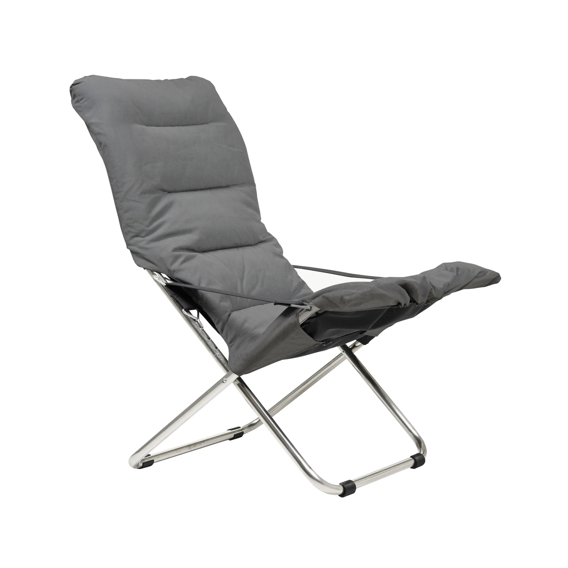Fiesta Soft sun lounger, Fabric anthracite-aluminium frame Fiam