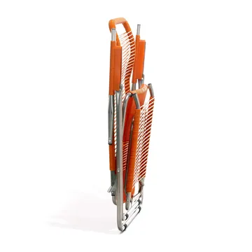 Spaghetti sun lounger with footrest - Orange - Fiam