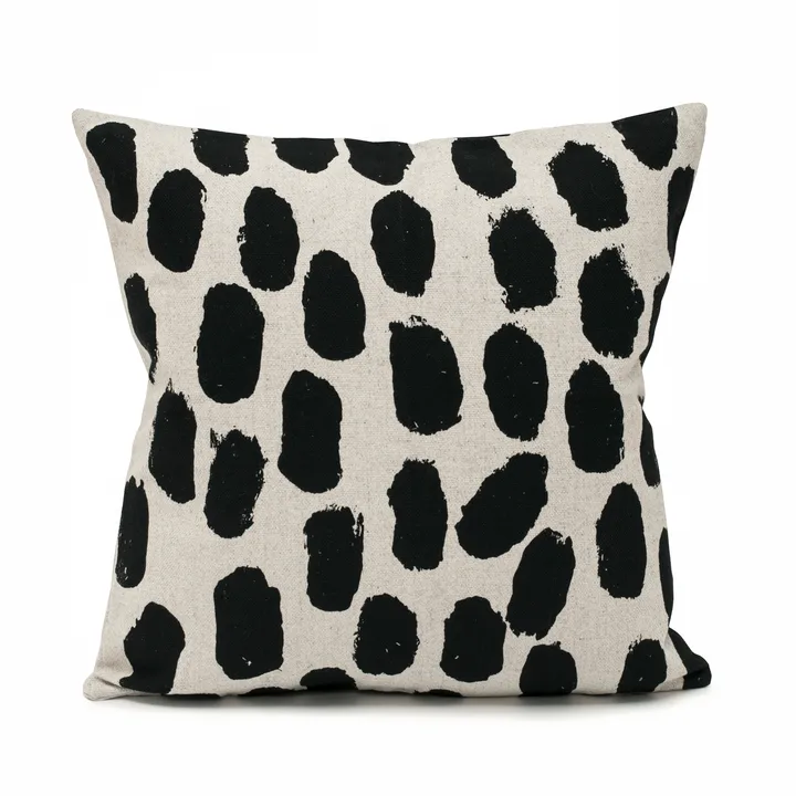 Dots cushion cover 48x48 cm - beige-black - Fine Little Day