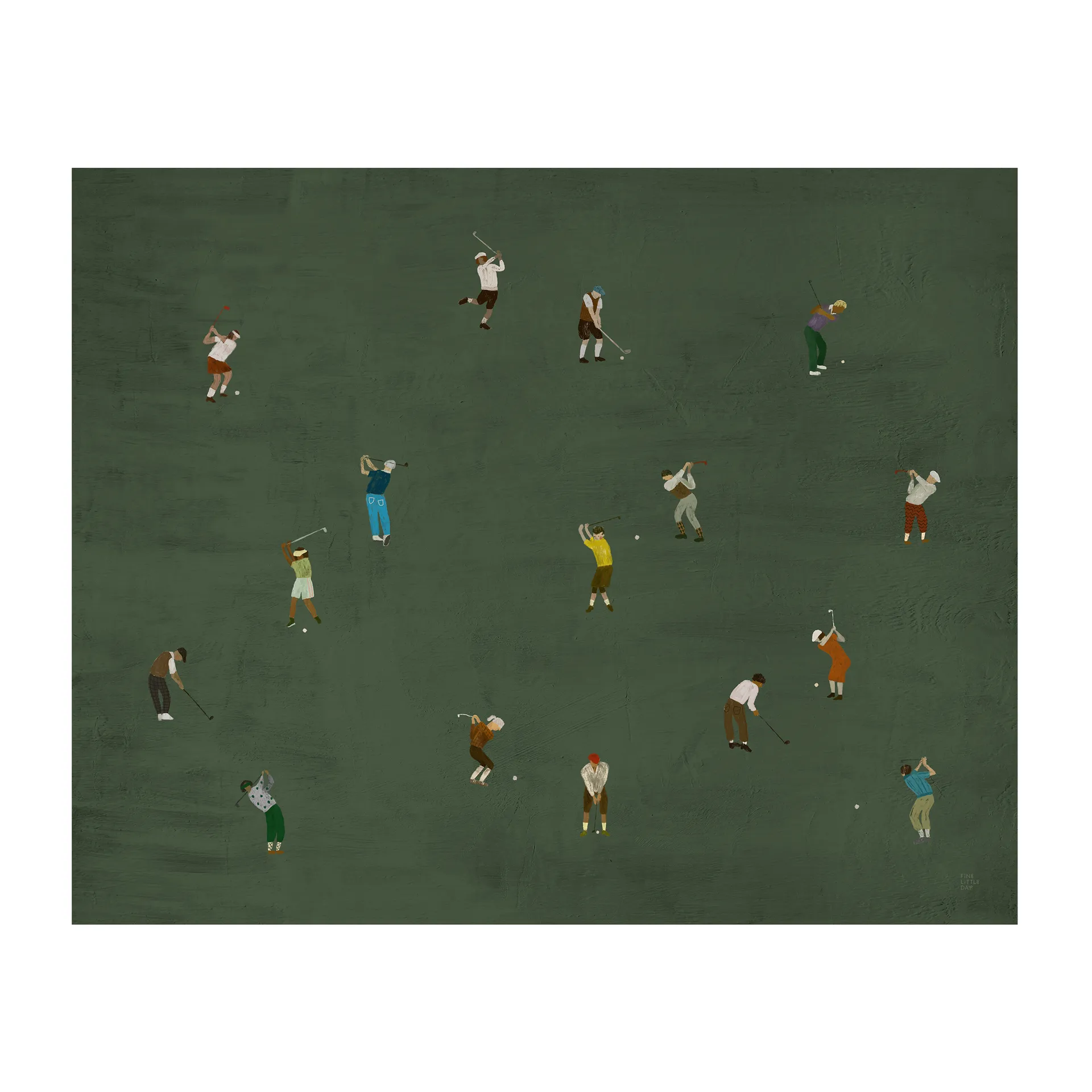 Golfers poster, 40x50 cm Fine Little Day
