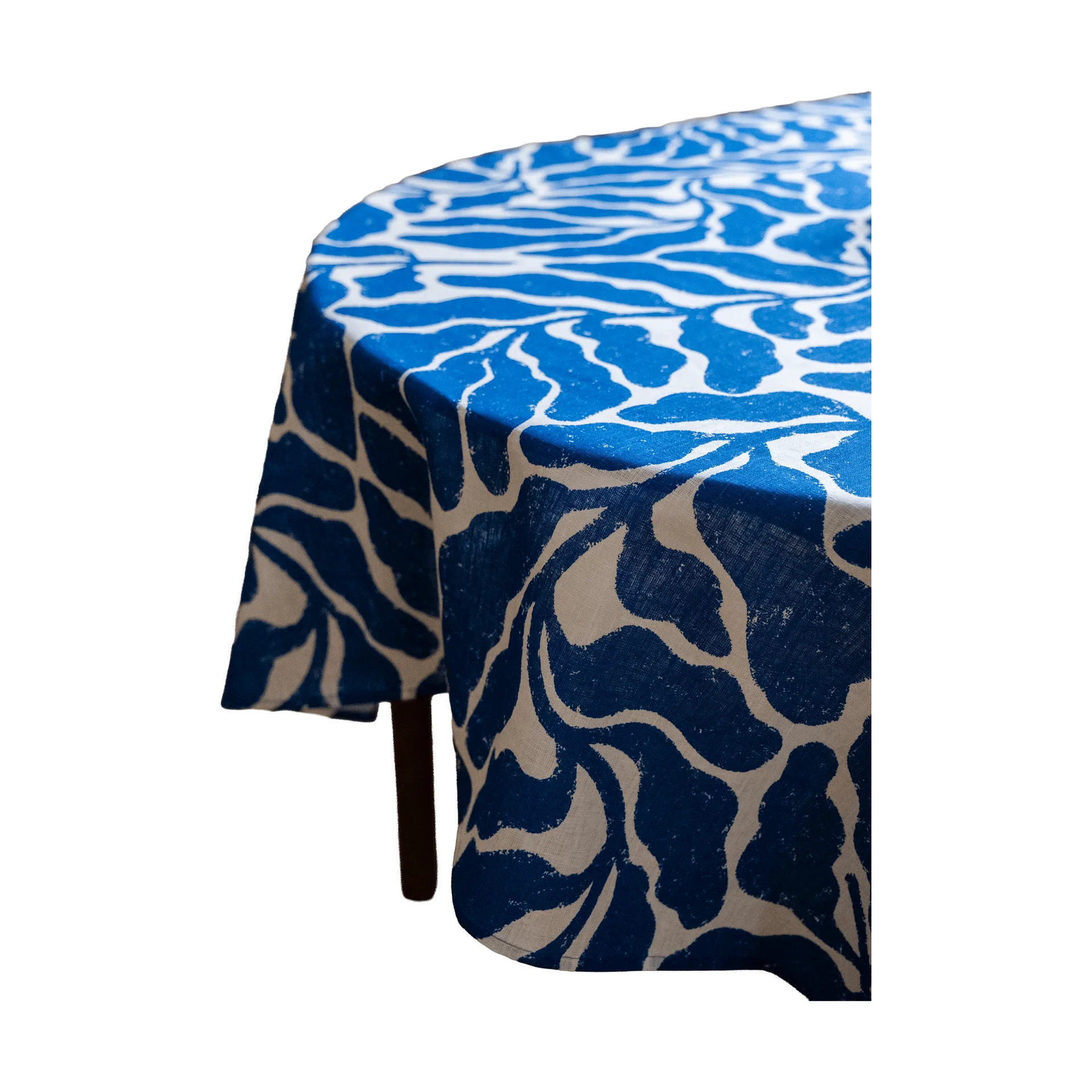 Leaves tablecloth, White-blue, 147x250 cm Fine Little Day