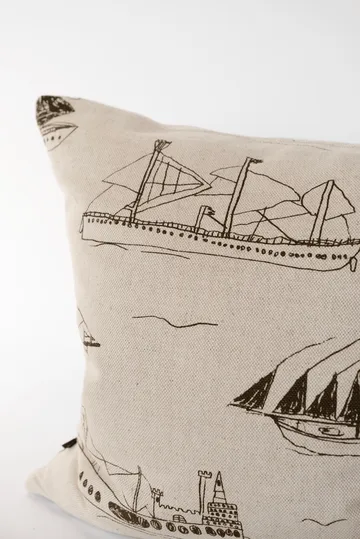 Ohoy cushion cover - Natural brown, 48x48 cm - Fine Little Day