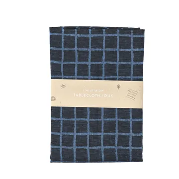 Rutig jacquard-woven table cloth 147x147 cm - Blue-black - Fine Little Day